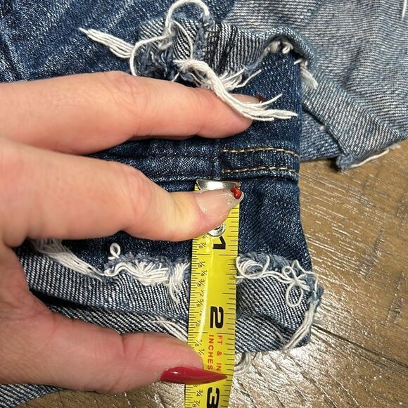 Abercrombie & Fitch high waist distressed jean shorts size 2 - Picture 11 of 11
